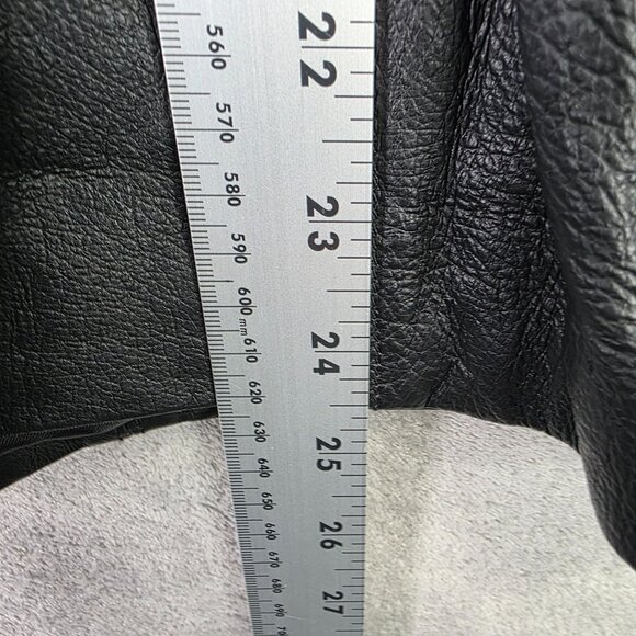 Womens Worthington Black Leather Jacket Full Zip Front & Tailored Fit Size M - Picture 6 of 6